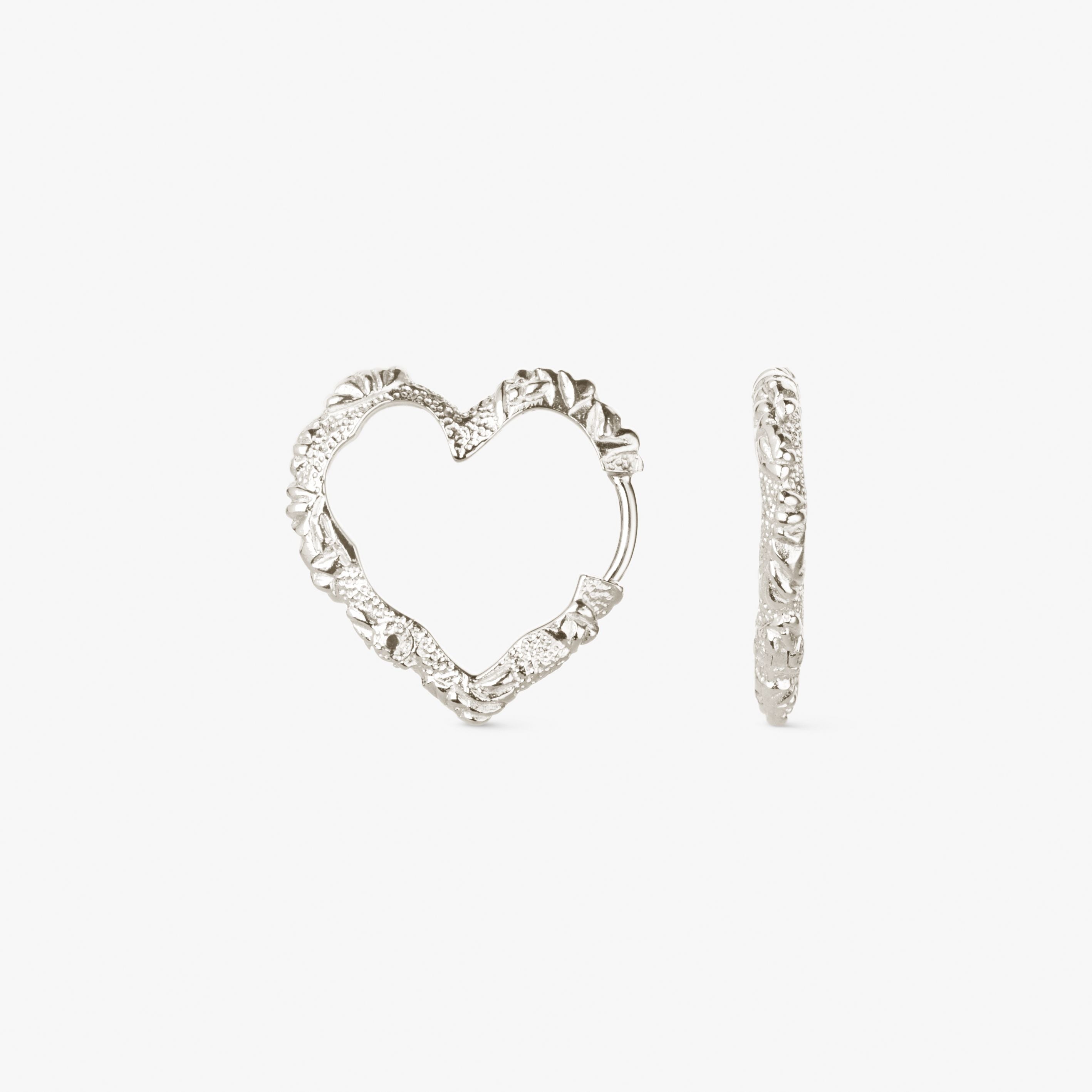 Medium Heart Crush Hoops